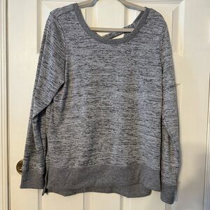 90 Degree By Reflex Heathered Gray Women's Sweater